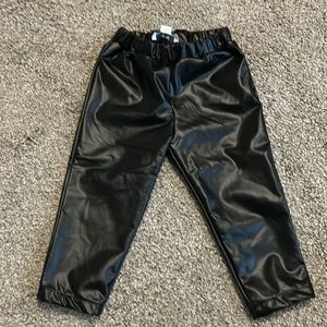 Adorable pleather pants for baby girl! Worn once! 9-12 months